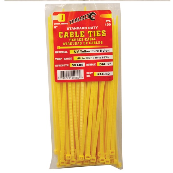 Tool City Cable Tie 8" 50 Yel 14080 Zoro
